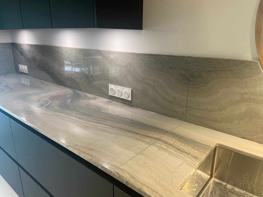 Quartzite Macauba Fantasy antolini Idplan bourg en bresse carrara